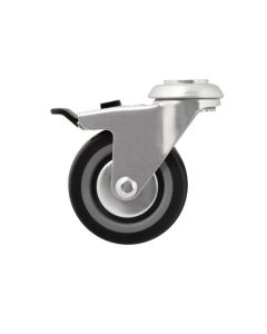 RODA GIRATÓRIA Ø 7,5 CM COM PASSADOR E TRAVÃO