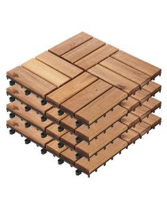 Estrado de madeira acacia 30x30cm 4 peças