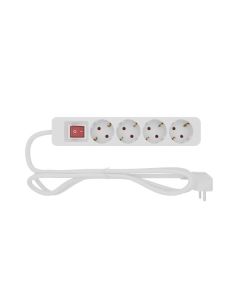 BASE 4 TOMADAS CON INTERRUPTOR