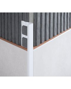 Perfil Canto Reto PVC Branco 10 mm Brenner