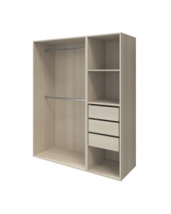 Armário completo Homny 2 colunas e barras Carvalho 1,5 m