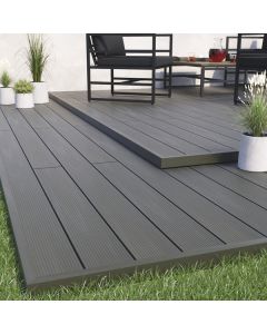 Lâmina composite Neva Premium cinza 220x14,5 cm Blooma