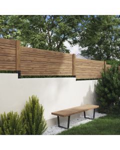Painel de ocultação de madeira Skimia V1 marrom 180x60 cm Blooma
