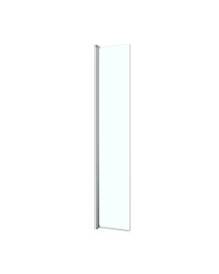Resguardo de duche pivotante transparente cromado Calia Cooke & Lewis 40cm