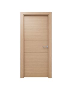 Porta de Interior maciça Garban lacada Roble miel 75cm esquerda com molduras Geom