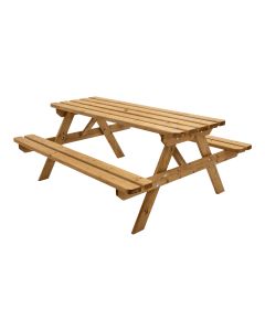 Mesa de piquenique castanha 170x141x71cm feita de madeira GoodHome