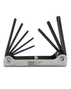 Conjunto de chaves Torx dobráveis 8 unidades Forge Steel