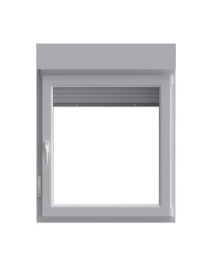 Janela em pvc oscilobatente com Persiana direita 117x80 cm