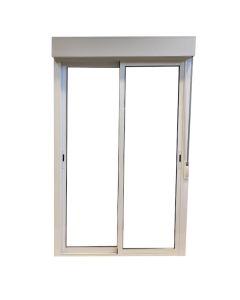 Porta janela alumínio corredera persiana 218x120 cm Geom