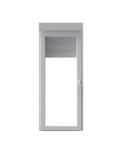 Porta Janela pvc prat branco com persiana 217x90 esquerda
