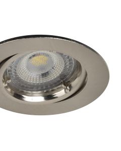 Downlight embutido led cromado orientável Cooke & Lewis