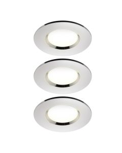 Pack 3 downlights embutidos led interiores cromados Cooke & Lewis