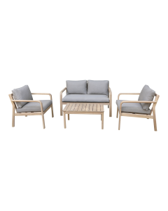 Conjunto de jardim em madeira de acácia para 4 pessoas Riveo GoodHome