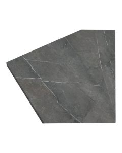 Bancada compacta com superfície hidrófuga dupla face efeito pedra soap e pedra antico 300x60cm