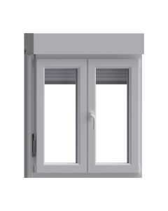 Janela PVC oscilobatente branca com persiana 117x100cm 60mm