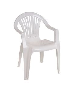 Cadeira de jardim monobloco de resina Braga 54x56x80cm