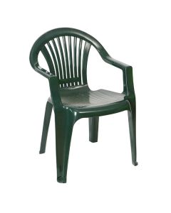Cadeira de jardim monobloco de resina Braga 54x56x80cm
