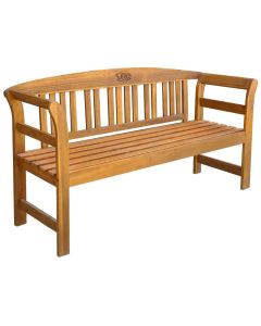 vidaXL banco de jardín madera maciza de acacia 157 cm