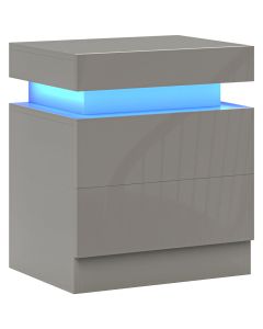 Mesa de cabeceira 45x35x52 cm color gris Homcom, casa - quarto