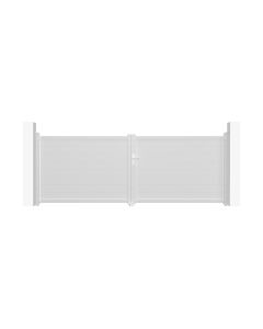 Pack portão batente eiger 4m h.140cm + portão eiger 1m h.140cm branco