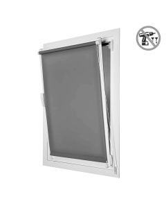 Estore de rolo translúcido easyfix instalação sem furar cinza 90 x 180 cm