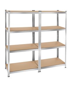 Prateleira industrial para cargas hasta 640 kg, 80 kg por balda castanho