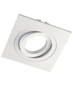 Foco embutido regulável classic quadrado branco wonderlamp 1xgu10