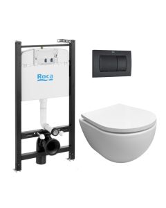 Roca active + PVC negro mate + wc ab swiss soft-close
