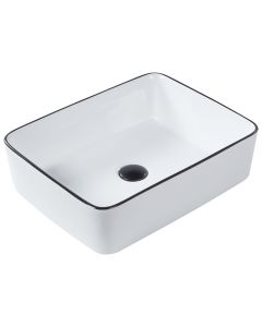 Lavatório de bancada xert 49 x 38 cm cerâmica branco