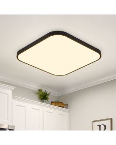 Nettlife plana LED luz de teto 27cm lâmpada preto quente branco 19w