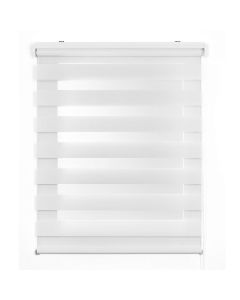 Storesdeco| estore de rolo dia/noite duplo em tecido branco, 100 x 180 cm