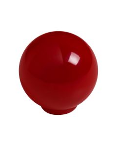 Puxador esfera de abs 29mm vermelho brilhante, lote com 50