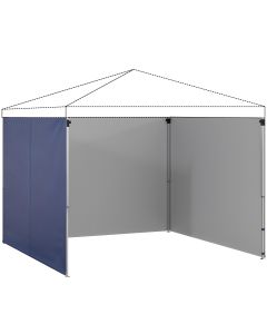 Paredes laterais para tenda 300x200 cm tecido oxford color azul Outsunny