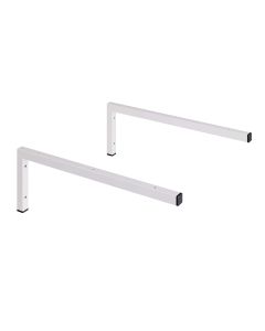 Conjunto de 2 suportes de fixaçãos branco mate para tampo de lavatório