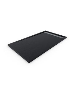 Base de duche em resina com quadro. Preto 90x90cm