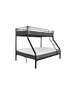 Beliche duplo metal preto + 2 colchões
