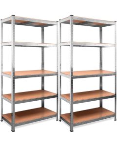 Pack 2 Estanterias Metálicas Galvanizadas Nyana 875kg 5 Baldas 180x90x40cm