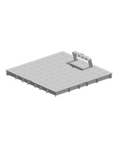 Tampa para caixa de visita com pega de PVC 30 x 30 cm