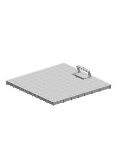 Tampa para caixa de visita com pega de PVC 40 x 40 cm