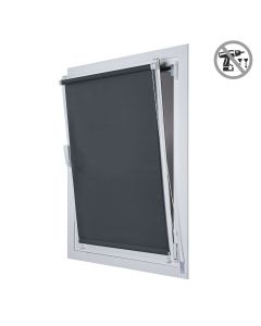 Estores opaco easyfix, estore de rolo instalação sem furar cinza 75 x 180cm