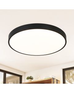 Nettlife LED painel de luz de teto casa de banho redonda plana preto 17w