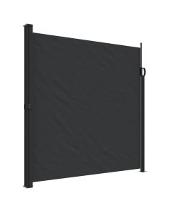 Toldo lateral retrátil 200x600 cm preto