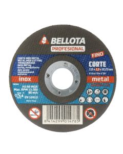 Disco metálico de acero inoxidable 115x1mm Bellota