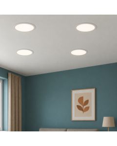 Pack 4 downlights led red 22cm 18w luz branco