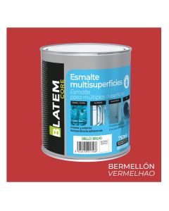 Esmalte multisuperfícies à base de água brilho bermelhão 750ml Blatem Core