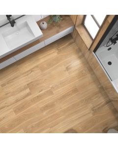 Pavimento porcelânico madeira natural 24x88cm C1 Amaga