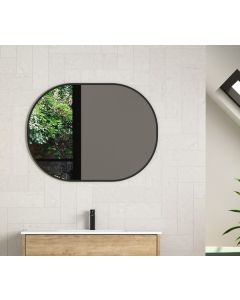 Espelho Oval Pill 100x75 cm Borda Preta