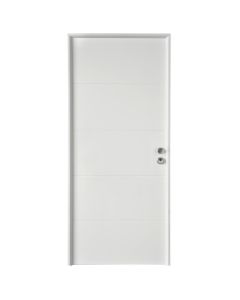 Porta de entrada metálica Stam branca 91cm esquerda