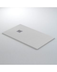 Base de duche mineral stone quartz branco 120x80 cm