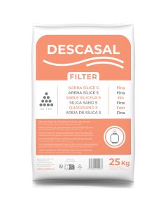 Saco de areia fina para filtragem de piscinas Descasal 25kg